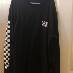 Boys Vans checkered pattern long sleeve tee